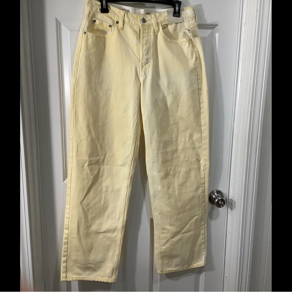 Universal thread baggy  leg 90’s mid rise yellow size 6 R. NWT. - Picture 2 of 14